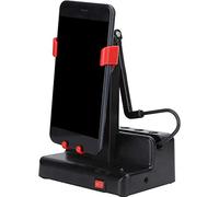 Acouto Mobile Phone Shaker Red, Durable Stand, Automatically Increase Steps, Simple to Use, for Walks with Comfort, Plastics, USB Power Supply, 6.1 X 4.6in