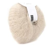 Acouto Mohair Yarn Wool Knitting Set 25g Angora Wool Yarn Kit Soft Touch Anti Pilling Anti Shrinkage for Scarves Shawls Sweaters Hats Knitters (17 Beige)