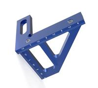 Acouto Multi Angle Measuring Ruler 45 90 Degree Angle Woodworking Line Drawing Miter Scriber Blue Aluminum Alloy Chara Miter RulerMulti Measuring RulerSquare ProtractorDrawing (Blue)