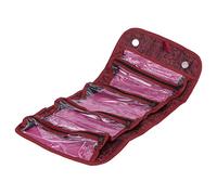 Acouto Multifunctional Make -up Organizer with, Ideal for Cosmetics and Other Personal Articles, Clear and Compact Design (Red)