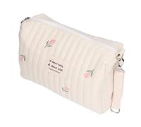 Acouto Multifunctional Portable Stroller Baby Diaper Bag Cute Pattern Nappy Diaper Storage BagBear Embroidery Like to Have a Fully Stroller Baby BagStroller Bottle (Tulip Embroidery)