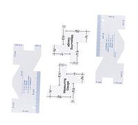 Acouto Multilateral Quilting Ruler, Lightweight Aluminum Tailor Tool with Clear Scale for Drawing Cutting Imposition, 10 X 4cm 5.8 X 5.5cm