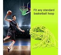 Acouto Nightlight Basketball Net Nylon Glowing Basketball Hoop Rim Net 12 Loops Standard Size Glowing Sun Powered Hours and Night Loops The The At Feature During