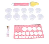 Acouto Nipple Ruler Flange Insert Kit, Soft Silicone Measuring Tool with 10 Sizes for Breastfeeding Moms, Accurate Measurement for Optimal Comfort