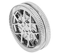 Acouto Office Shiny Hub Pattern ADHD Tactile Money - Magnetic Fear Stress Relief Push Slider Toy - Suitable for Autism and Nail Bite Metal Material (Silver)