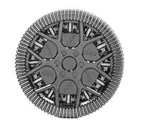 Acouto Office Shiny Hub Pattern ADHD Tactile Money - Magnetic Fear Stress Relief Push Slider Toy - Suitable for Autism and Nail Bite Metal Material (Silver Black)