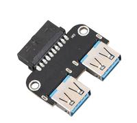 Acouto Onboard USB3.0 to USB Female 19PIN / 20PIN to USB Female Extension Adapter Interface Connect Built-in Dongle Connected Expansion Standard the Can Good Effect USB3.0