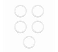 Acouto Pacifier Transparent O Ring Adapter Holder for Baby, 20 Pack, 0.98 Inch, Food Grade Material Silicone Pacifier Rings, (White)