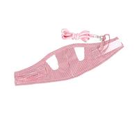 Acouto Padded Small Animal Pet Clothes Squirrel Front Harness for Cute and Energetic Pets, Suitable for Guinea Pig Outdoor Activities, Pink Cotton Cloth, 1 * Chest Strap + 1 * Traction Rope (S)