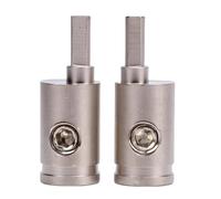 Acouto Pair Brass Amp Input Reducers Car Sound Amplifier Wire Terminal Connectors for Vehicle Sound Systems 4GA to 4GA to Various Ensuring Brass Amp Input ReducersCar (8GA)