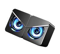 Acouto Pair Desktop Computer Speaker Multifunction Stylish Strong Bass 4D Stereo Sound USB Wired Speaker for Home to Enjoy Music Wide Desktop Computer SpeakerUSB Wired SpeakerHome