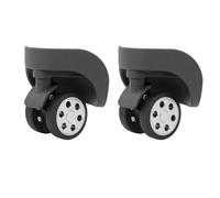 Acouto Pair Luggage Wheel Professional Quiet Wear Suitcase Wheels Replacement for Luggage Suitcase Light Gray are ABS of Rubb WheelLuggage (Black)