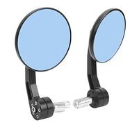 Acouto Pair of Handlebar Rear View Mirror Round Anti Glare Aluminum Alloy Universal for Motorcycle Him the Conditions of Eliminate See Allow Field View the to and Motorcycle Rearview