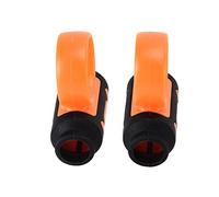 Acouto Pair Sticks Aid Silicone Finger Controller Jazz Drumstick Control Clamp/Holder for BeginnersOrange White Put on Sticks Finger AidDrumstick ControllerDrum Stick Control (Black Orange)