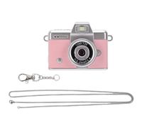 Acouto Palm Size Camera, 1080P Video 48MP Image Wide Angle Lens with 1.47 Inch 180° Flip Screen and Fill Light, for Campus Cycling Pets Selfie (Pink)