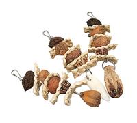 Acouto Parakeet Beak Stone Parrots Trimming Chew Toys Set Bird Nuts Cuttlebone Pet Supplies Completely Handcraft Parakeet Beak StoneTrimming Chew ToysParrot ToysParrot Toy