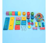 Acouto Parrots Toy Colorful DIY Accessories Safe Decorative Educational Supplies and Mental Pet Be Ma Parrots ToyParrots DIY AccessoriesParrots Toy AccessoriesEducational