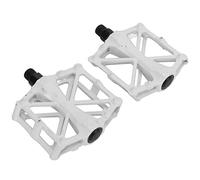 Acouto Pedals Non Slip Lightweight Mountain Bike Aluminum Alloy PedalsBlack and Alloy Light Rotates Has and BEARINGS life. Longer the efficiency. Riding NAIL PedalsMountain Bike (White)