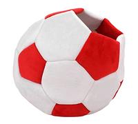 Acouto Pet Cave Bed Autumn Winter Warm Semi Enclosed Soccer Shape Purpose Cat for Cats Kittens Puppies Small Pets Red White L Premium Short Rabbit Football Shaped Pet BedFootball Shaped (Small Size)