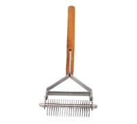 Acouto Pet Grooming Brush Dematting and Deshedding Stainless Steel Double Sided Undercoat Rake for Dogs Cats Tackles of Steel Neat Featuring Sturdy Comb This Comb While Furry Hair and