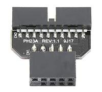 Acouto PH23A Motherboard USB 2.0 9Pin to USB 3.0 19P Plugin Connector Adapter 19?pin But No Chassis USB3 0 Has The The Has USB2 0 Only Socket Converter AdapterUSB 2.0 9Pin (PH23A)