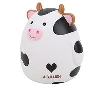 Acouto Piggy Bank, Cartoon Cute Cow Decoration for Kids, Clean and Not Easily Deformed, with Friendly Rubber Material, for Bedroom, Study Room, Living Room, Office