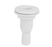 Acouto Plastic Navy Through the Fuselage Outflow Fitesdes Boat Drainage Outlet Plug for Motorhomes RV White