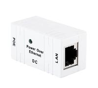 Acouto PoE Combiner Separator RJ45 Connector AP Bridge PoE Injector White and to Conform Sturdy to Plastic International Product Compatible Supporting Standard Pin (Pins 7&8 (White)