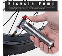 Acouto Portable Aluminum Alloy Bike Pump CO2 Inflator for Easy Bicycle Tyre