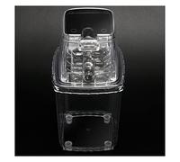 Acouto Portable Ice Crusher .25L Hand Cranked DIY Manual Shaved Ice Chopper Machine for Home Outdoor Camping Use Transparent Blades The with Is Steel S Portable CrusherHand (Transparent)