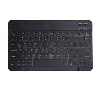 Acouto Portable Keyboard Rechargeable RGB Backlit 10 Inch Ultra Slim Ergonomic Keyboard for for Tablet Phone White Portable The for Comp KeyboardWireless (Black)