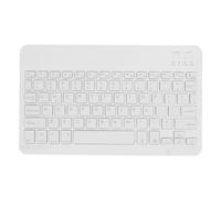 Acouto Portable Keyboard Rechargeable RGB Backlit 10 Inch Ultra Slim Ergonomic Keyboard for for Tablet Phone White Portable The for Comp KeyboardWireless (white)