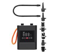 Acouto Portable Paddle Board Pump 20PSI High Pressure Electric Air Compressor Pump Inflation & Deflation with 6 Nozzles for Inflatable Boat Kayak Pool Surfboard Stand-up Paddle