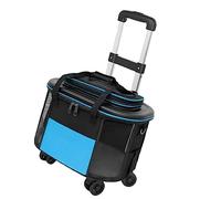 Acouto Portable Pet Trolley Case Breathable Dog Cat Carrier with Wheels Pet Suitcase for Going Out Travel Orange Area Up a 0 4 Forming the Breathable to (design Dimensional Increase (Blue)
