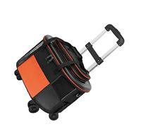 Acouto Portable Pet Trolley Case Breathable Dog Cat Carrier with Wheels Pet Suitcase for Going Out Travel Orange Area Up a 0 4 Forming the Breathable to (design Dimensional Increase (Orange)