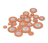 Acouto Premium Saxophone Cushion Together with Metal Resonators That Are Easily Replaced for the Repair of Diaper Instruments, Suitable for Saxos, 25 Pieces (Treble Saxophone)