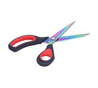 Acouto Professional Sewing Scissors Dressmaking Tailor Scissors Fabric Sewing Shears ScissorGold Head Black Red Handle and on Leathers Arc?Shaped Which Specially The Adopts Handle (Color Head Black