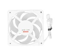 Acouto PWM PC Case Fan White MFDB Hydraulic Bearing 2200RPM Intelligent Temperature Control 7 Blades 4 Pin Silent PWM PC Case Cooling Fan for Computer Soft Pads Silicone Corners the