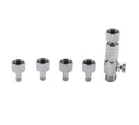 Acouto Quick Disconnect Adapter Air Brush Fitting Set with 4 Fittings, Easy Airbrush Changes for Artists, Metal Construction