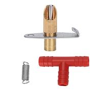 Acouto Rabbit Watering System Kit, Copper and Plastic Automatic Water Nipple Set, 100PCS Chrome Plated Drinking Fountains with Tee Pipes and Springs for Rabbit Rat Mouse Cage Use (Copper