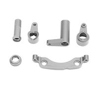 Acouto RC Car Steering Group Assembly Set High Strength Aluminum Alloy RC Steering Assembly Set for ZD Racing 10 Off Road Car Alloy Which of Durable High Aluminum Is (Ti Color)