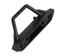 Acouto RC Flat Front Chall Bumpers Protective Material Iron with LED Headlights for Axiale SCX24 1/24 RC Crawler Car, Black, Black