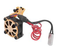 Acouto RC Model Car Motor Cooling Fan Heatsink with Thermal Sensor for 540 550 3650 3660Blue Specially for Designed 3660 55 Motor HeatsinkRC Car HeatsinkMotor Heatsink with (Gold)