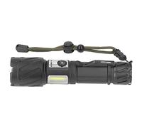 Acouto Red and White Bright Flashlight USB Rechargeable 6 Modes Flashlight for Home Outdoor Travel Camping Design That Lamp Light is Power High The Irradiation Super High