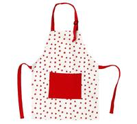 Acouto Red Strawberry Apron, Children Kids Cooking Baking Painting Apron Chefs Kitchen Red Strawberry Suitable for Family Classroom Community Activities