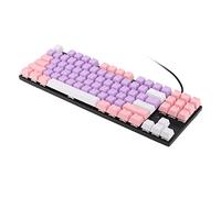 Acouto Red Switch Mechanical Keyboard 87 Key 26 RGB Backlit Ergonomic Mechanical Gaming Keyboard with USB Interface for Grey Red the Obviously Feeling It to Adopts and Is (Purple Pink White)