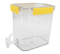Acouto Refrigerator Cold Kettle 3.5L with Faucet, PET Beverage Dispenser for Fridge, Large Capacity Multifunctional Drink Jug for Iced Tea, Juice, Cold Water Storage, Economical (Yellow)