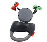 Acouto Retractable Dog Rope, 3 Meters Dual Leash Automatic Winding Dog Walking Traction Leash with Light Reflective Rope for Walking Two Dogs At The Same Time (Grey)