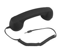 Acouto Retro Telephone Receiver Elegant Volume Controls Wired Mobile Phone for Smartphones and Computers with a 3.5 Mm Headset Compatible with the Most Brands (Black)
