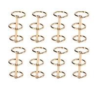 Acouto Rings Reusable 3 Hole Electroplated Metal DIY Hand Account Loose Leaf Binding RingsSilver Hold 100 Copy Surfac RingsBook RingsNotebook RingsConnected RingsLoose Leaf RingsSmall (Gold)